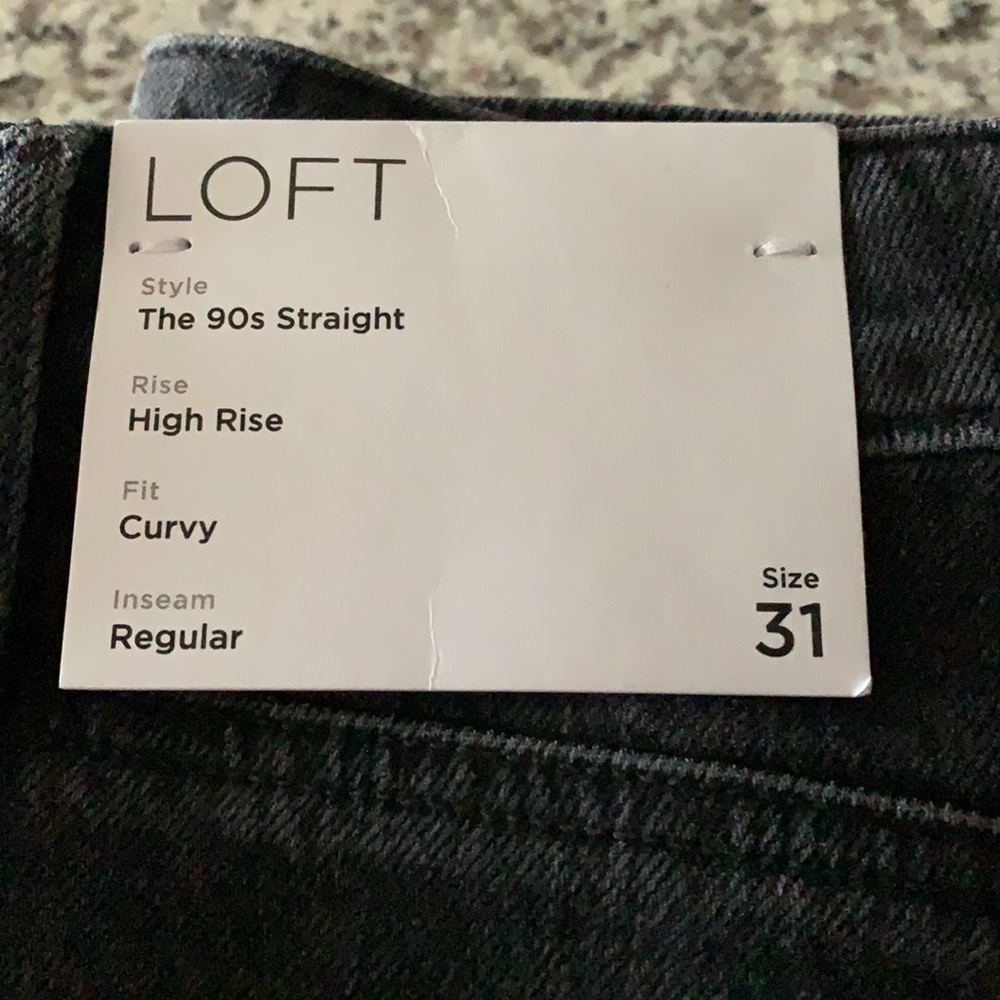High rise curvy black jeans LOFT